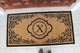A1HC First Impression Hand Crafted Ella Entry Coir Monogrammed Double Doormat, X