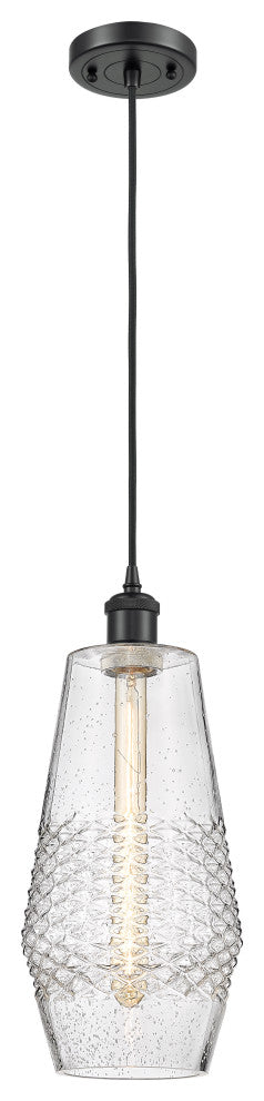 Innovations 516-1P-BK-G684-7 1-Light Mini Pendant, Matte Black
