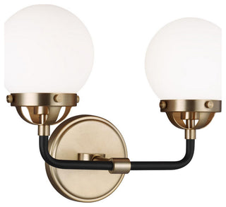 Cafe 2-Light Wall / Bath, Satin Brass