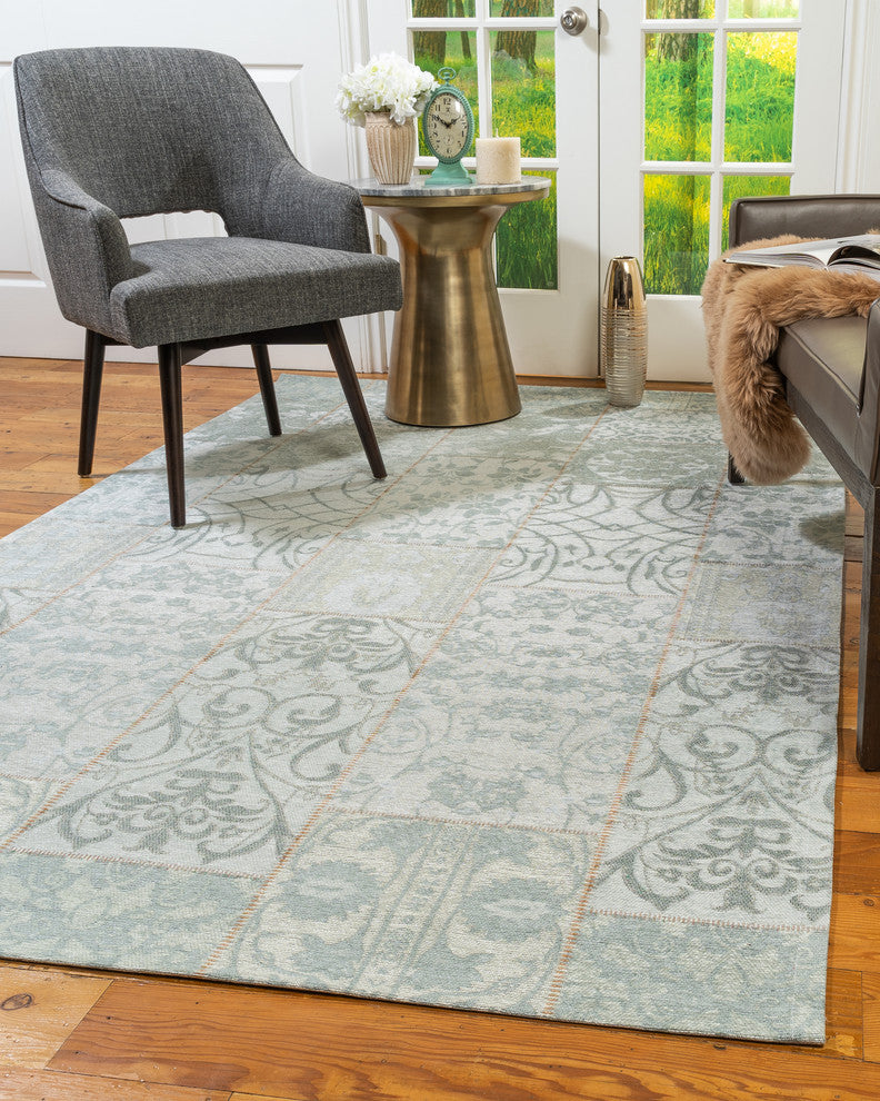 Natural Area Rugs Handmade Vintage Oriental Bluemoon Polyester Rectangle Rug, 5'
