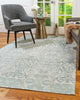 Natural Area Rugs Handmade Vintage Oriental Bluemoon Polyester Rectangle Rug, 5'