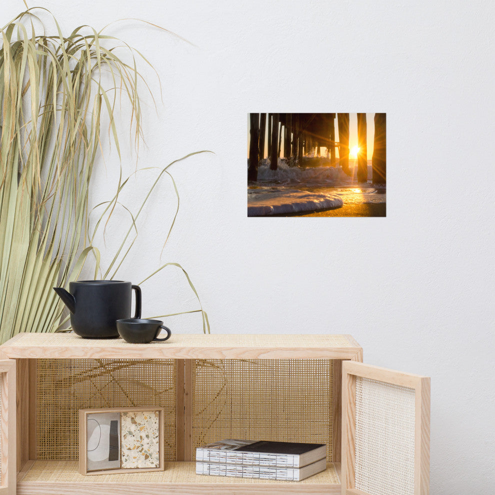 Sea Foam In The Sunlight Landscape Photo Unframed Wall Art Print, 12" X 16"