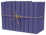 Decorative Books - Dark Very Peri Linen Wrapped Book Bundle - 1 foot of Purple Books