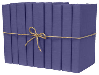 Decorative Books - Dark Very Peri Linen Wrapped Book Bundle - 1 foot of Purple Books