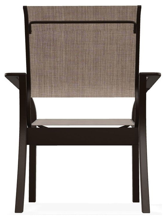 Leeward Sling Stackable Outdoor Dining Chair, Augustine Fennel/Kona