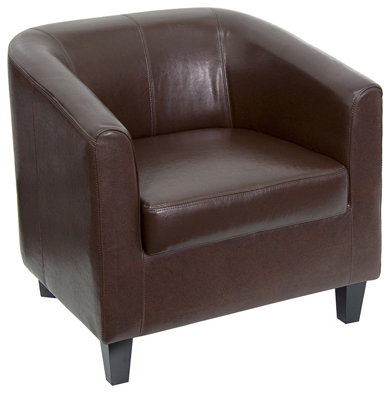 Brown Leather Guest Chair