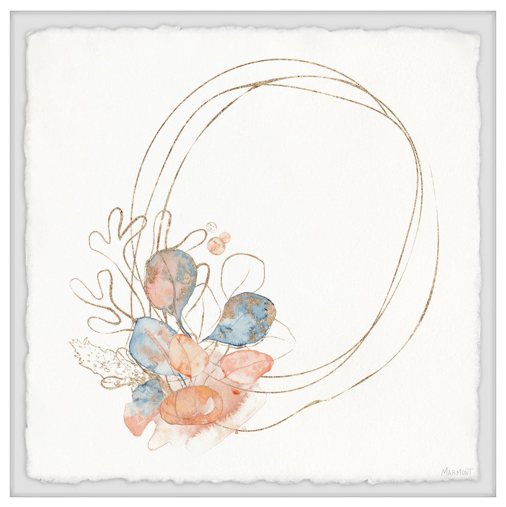 "Coral and Seaweeds" Framed Painting Print, 32x32