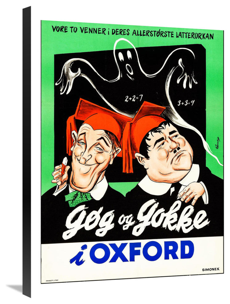 Laurel and Hardy, Norwegian, A Chump At Oxford, 22x30