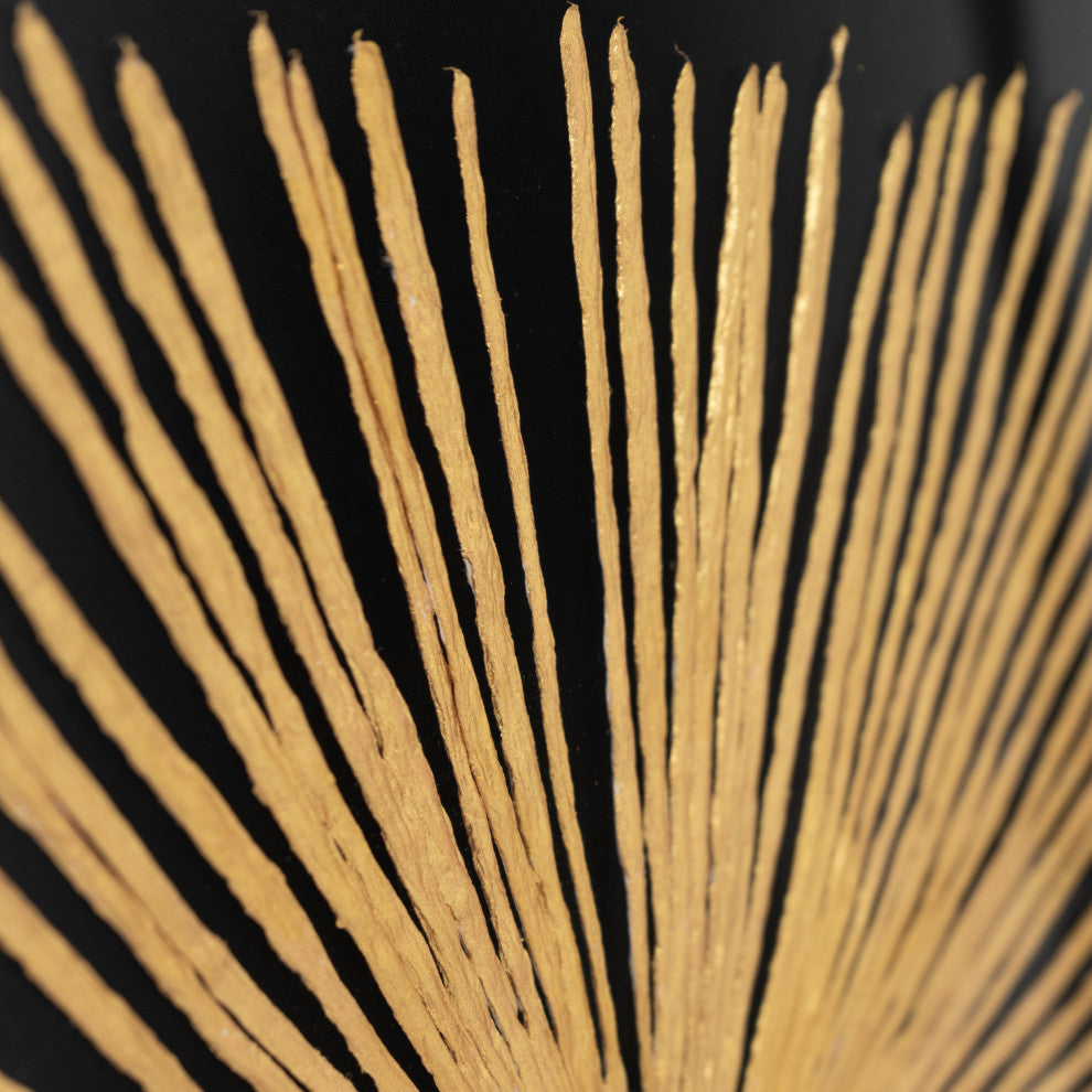 Aurous Flare 30"x30" Gold and Black Shadow Box