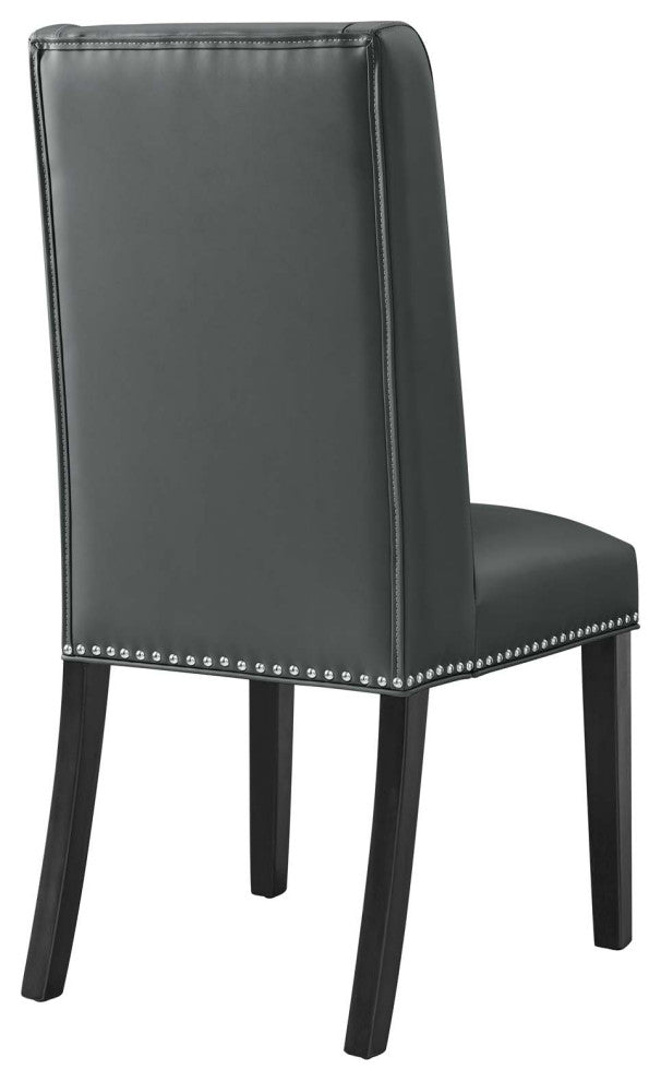 Baron Vegan Leather Dining Chair, Gray