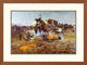"Camp Cook''s Troubles" Framed Digital Print by Charles M. Russell, 33x25"