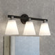Vermont 3 Light Vanity Matte Black and Satin Nickel