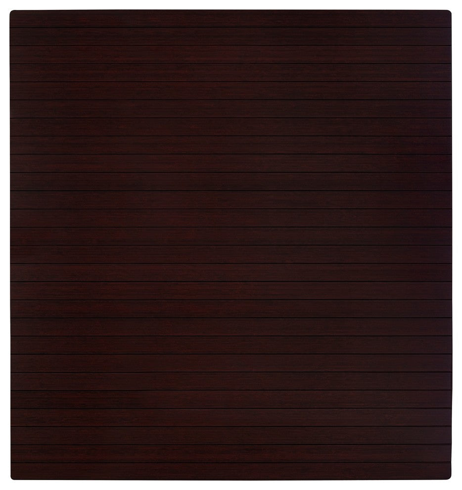Jovert Bamboo Roll-Up Chair Mat, Dark Cherry, No Lip, 52"x48"