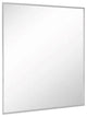Rectangular Metal Frame Mirror, Brushed Silver