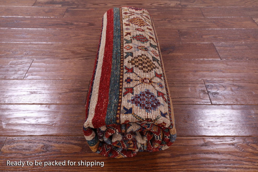 4' 0" X 5' 10" Khorjin Super Kazak Handmade Wool Rug Q9770