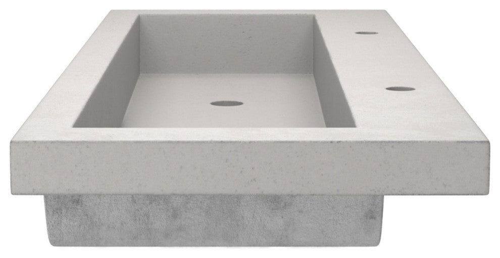 Trough 4819 Bathroom Sink, Ash, Single Faucet Cutout