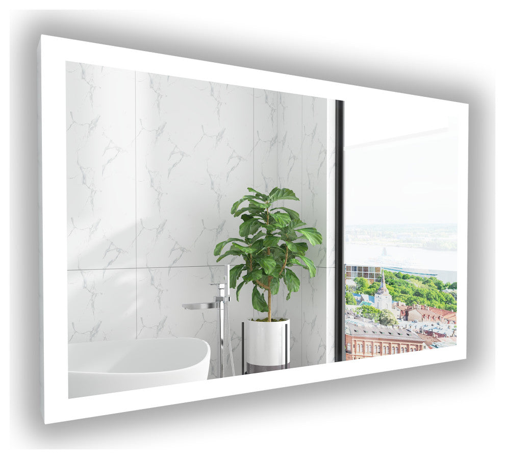 Sabrina Modern LED Bathroom Vanity Mirror, 30"x48"