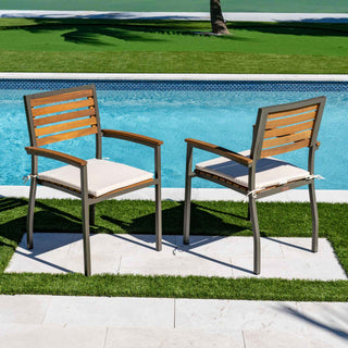Panama Jack Boca Grande Stackable Dining Armchairs (Set of 2)
