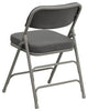 Metal Folding Chairs with Padded Seats | Set of 4 Gray Metal Folding Chairs