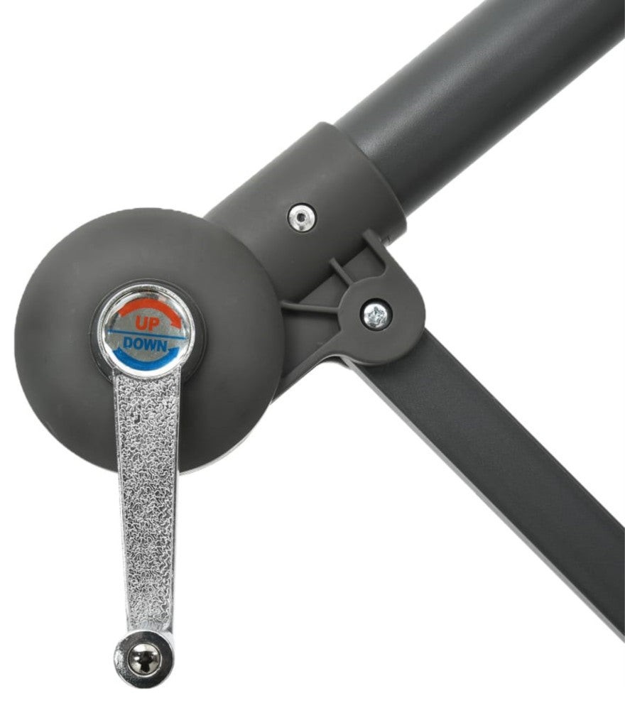 Vidaxl Cantilever Umbrella With Led Lights And Steel Pole Terracotta
