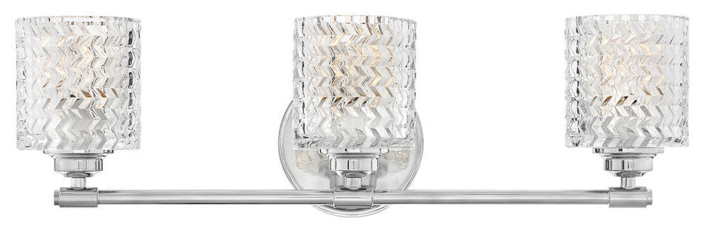 Hinkley Elle Medium Three Light Vanity, Chrome