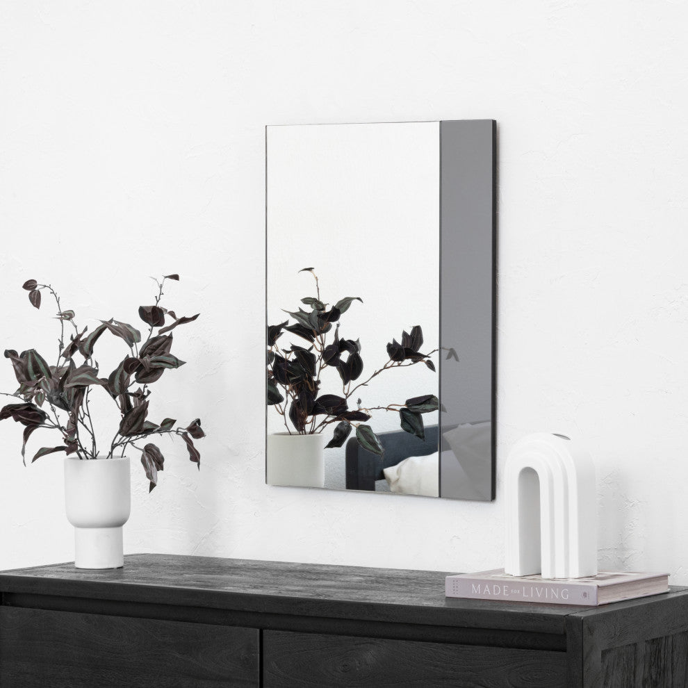 Eric Accent Rectangle Mirror, Smoke, 24"x18"