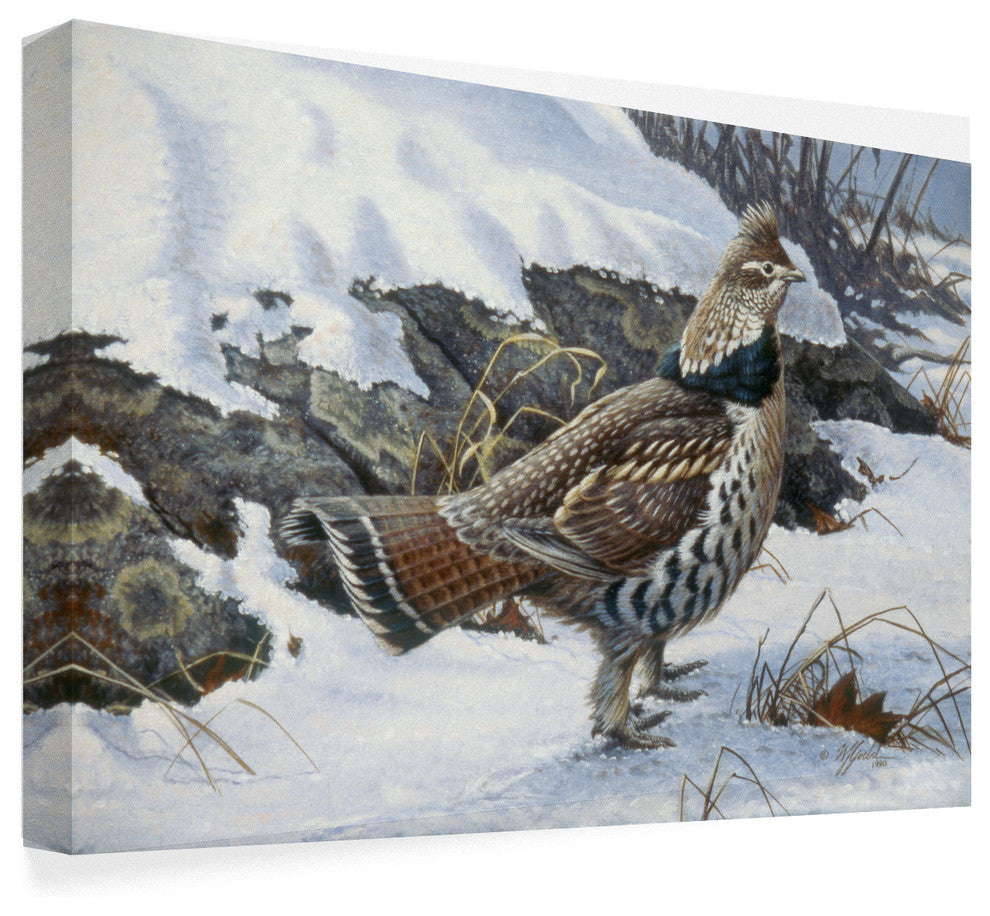 Wilhelm Goebel 'Ruffed Grouse' Canvas Art, 24"x16"