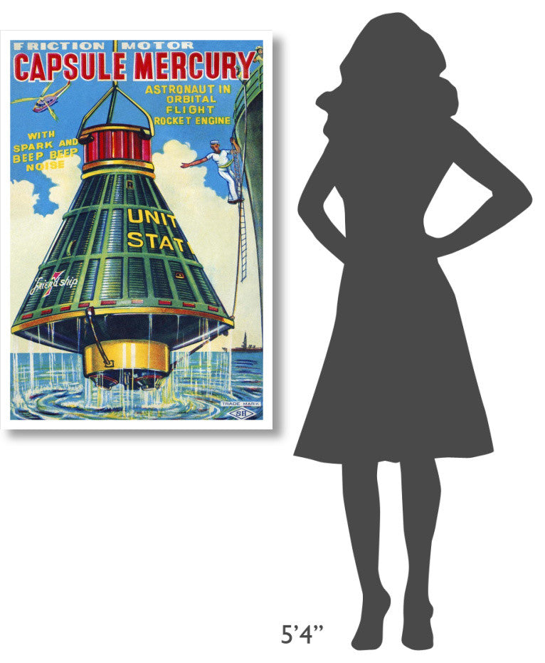 "Capsule Mercury" Digital Paper Print by Retrorocket, 29"x42"