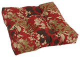 19" Squared Spun Polyester Tufted Dining Chair Cushion, Montfleuri Sangria