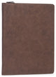 Multi Compartment Business Padfolio/Portfolio, Zipper Closure, Brown