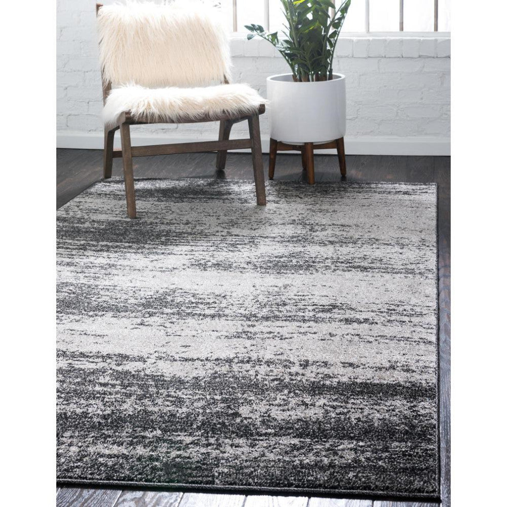 Rug Unique Loom Del Mar Dark Gray Rectangular 3' 3 x 5' 3