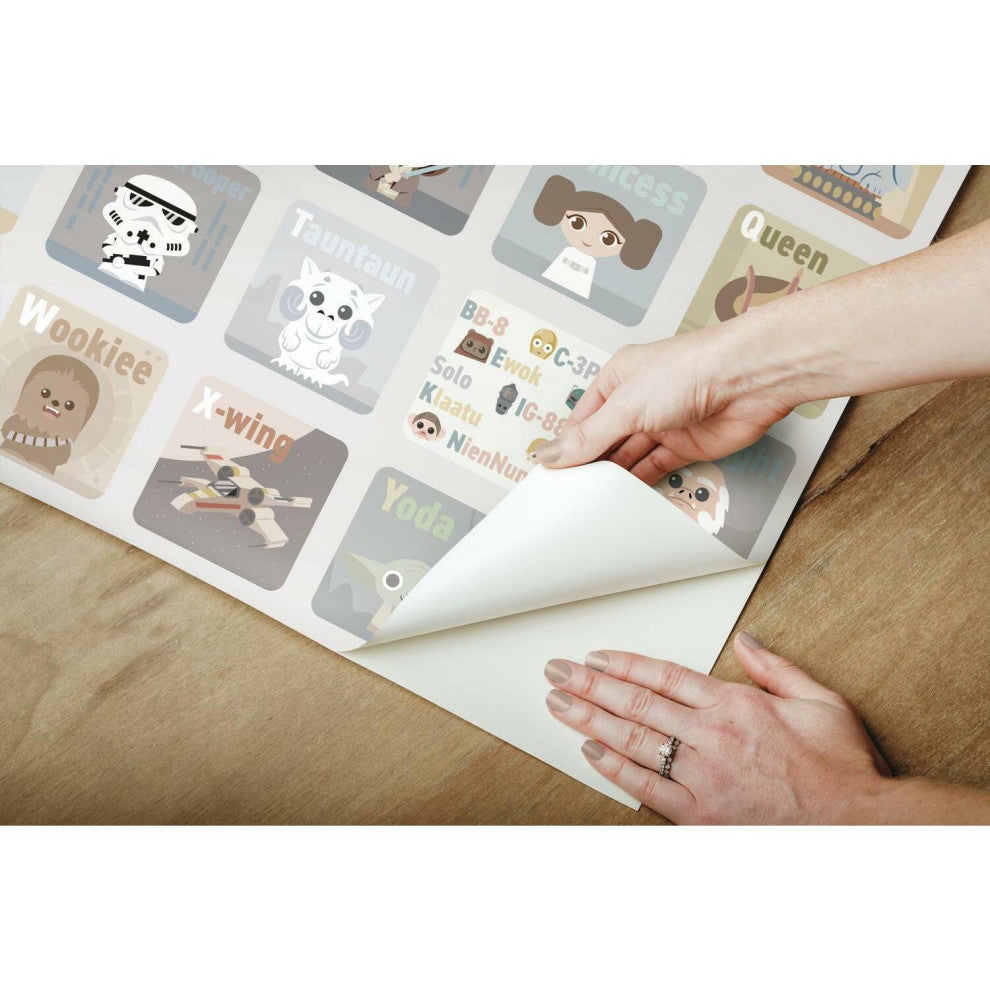 Star Wars Infant Alphabet Peel and Stick Wallpaper