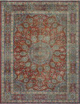 Fine Vintage Distressed Elissa Rust/Beige Rug, 9'3 x 12'5