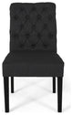 Emerson Tufted Dining Chairs, Set of 2, Dark Gray, Fabric