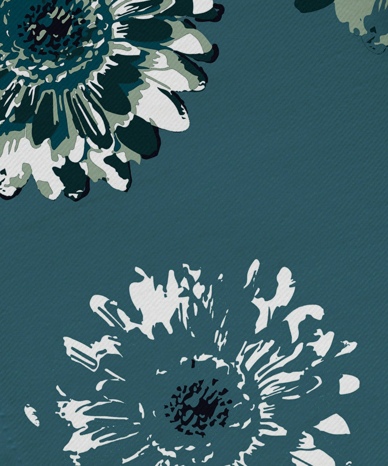 Gypsy Floral 2, Floral Print Napkin, Teal, Set of 4