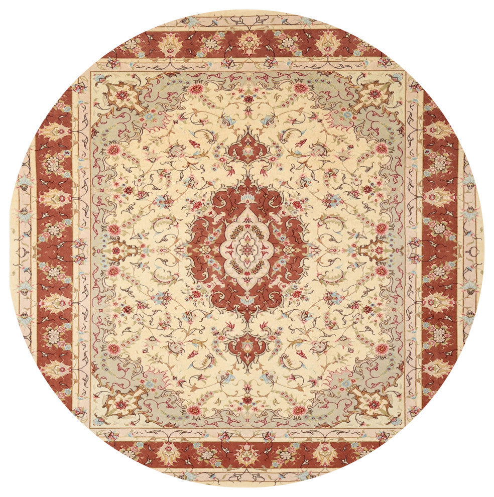 Ahgly Company Indoor Round Traditional Area Rugs, 3' Round