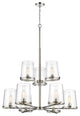 Z-LITE 3032-9PN 9 Light Chandelier, Polished Nickel