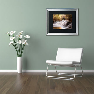 Jason Shaffer 'Avon Falls' Matted Framed Art, Silver Frame, Black Mat, 14x11