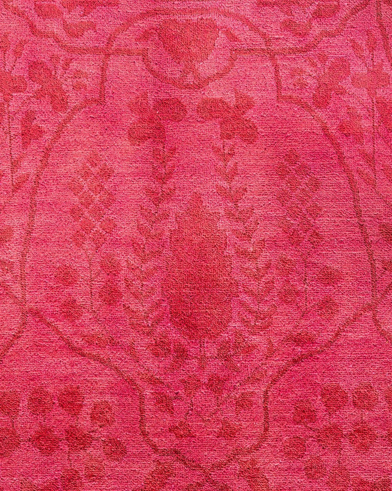 Overdyed, One-of-a-Kind Hand-Knotted Area Rug Pink, 10'1"x13'6"