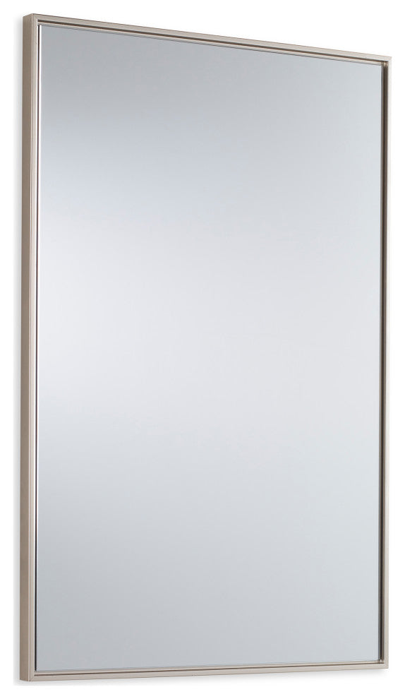 30" Warm Silver Floating Mirror
