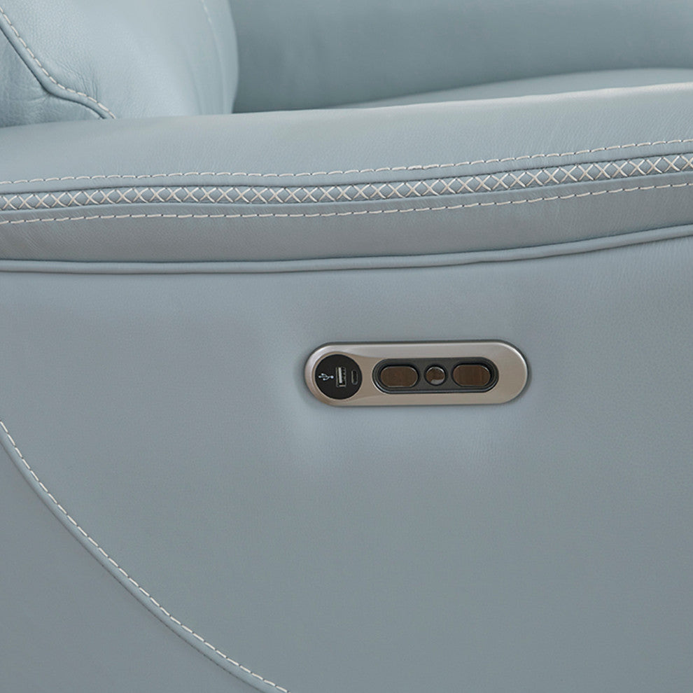 Cascade Seamist Grey Power Reclining Sofa and Two Recliners