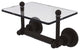 Astor Place Two Post Toilet Tissue Holder with Glass Shelf, Oil Rubbed Bronze