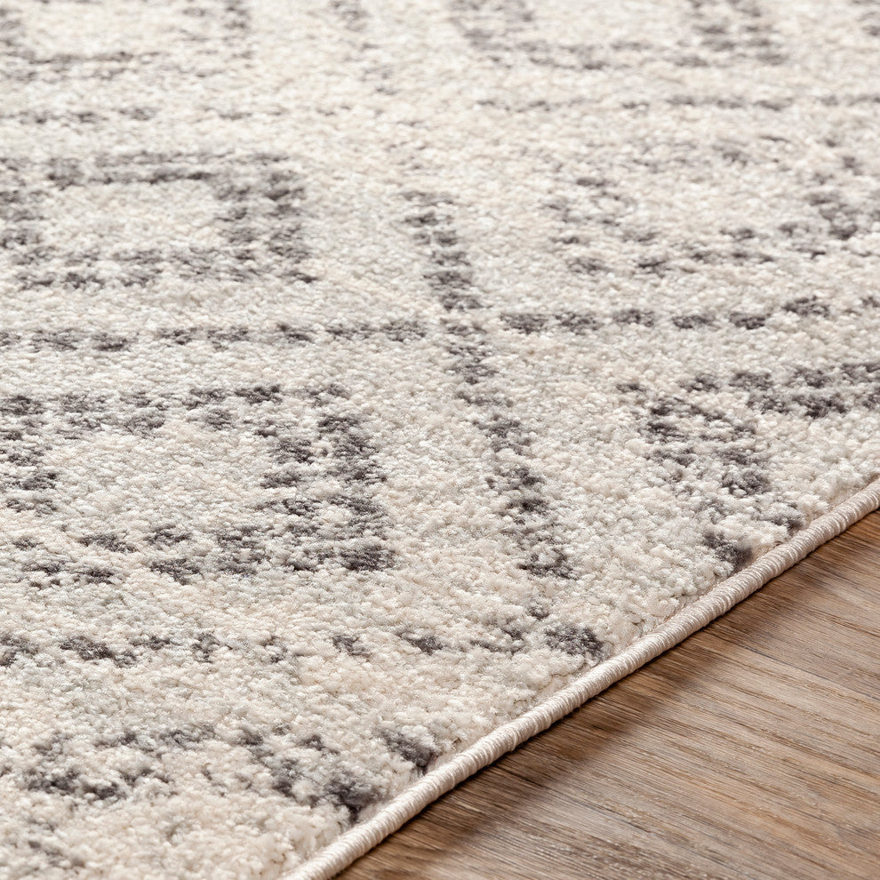 Surya Sunderland SUN-2301 5'3"x7'3" Rug, Light Gray/White/Medium Gray
