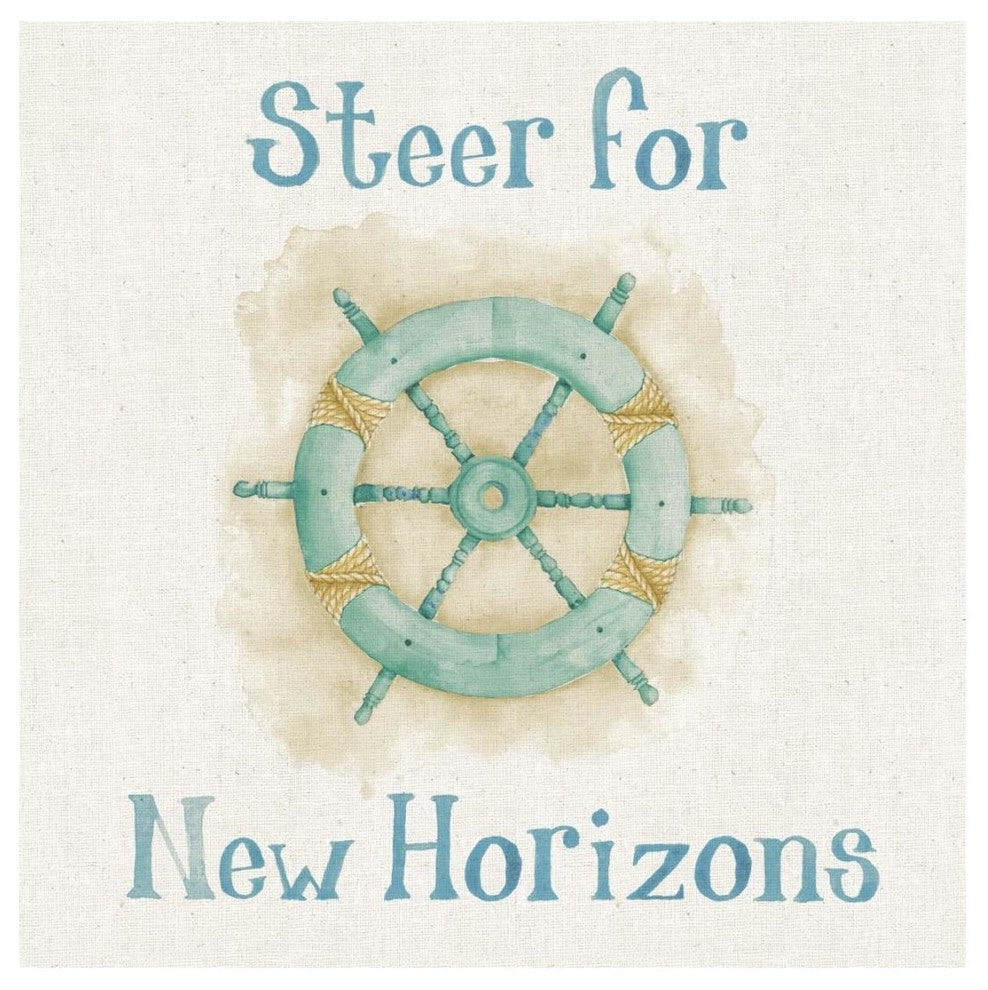 "New Horizons I Words" Digital Paper Print by Elyse DeNeige, 20"x20"