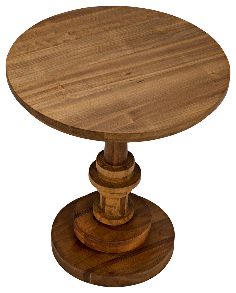 Comodo Side Table, Gold Teak