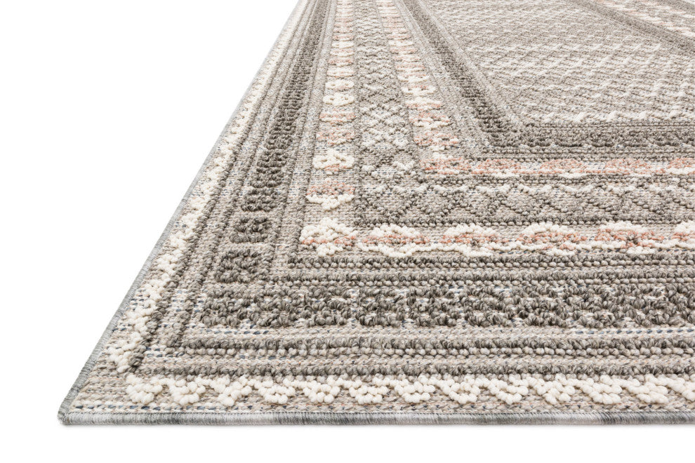 Gray Blush Indoor Outdoor Cole Area Rug by Loloi, 2''7"x10''0"