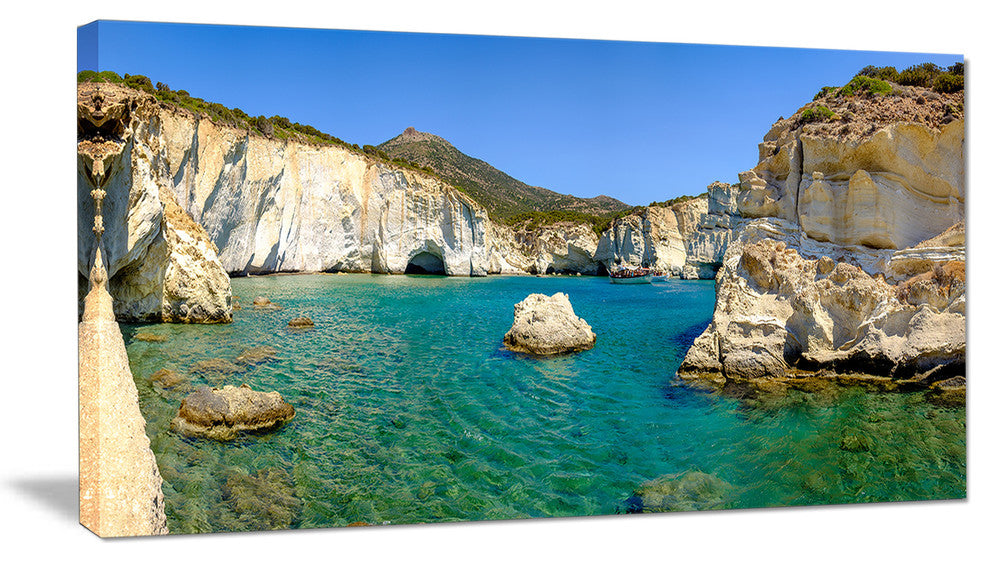 "Turquoise Water Beach Panorama" Seashore Wall Art, 40"x20"