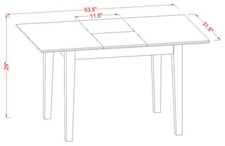 3Pc Rectangular 42/53.5" Table, Pair Of Parson Chair, Limelight