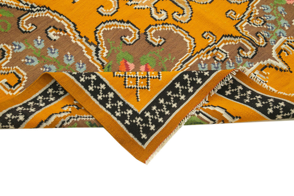 Rug N Carpet - Handmade Moldovian 6' 1'' x 8' 10'' Antique Rose Kilim Rug