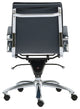 Gunar Pro Low Back Office Chair, Blue With Chromed Steel Base